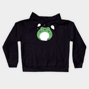 Frog Scared of Ghosts Kids Hoodie